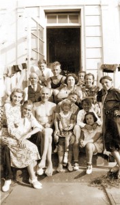 Our "room" at The White House in Rockaway, 1938. Helen & Ted Hinck; Uncle Charly & Cousin Bobby Hoppe; "Aunt" Mabel, Joyce & Muriel Trotte; G'pa + G'ma Hoppe; Mom, Dad, Claire + Will.